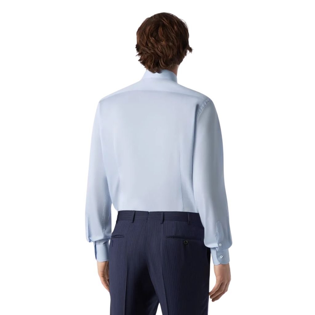 CORNELIANI Wrinkle Free Twill Shirt SKY - Henry Bucks
