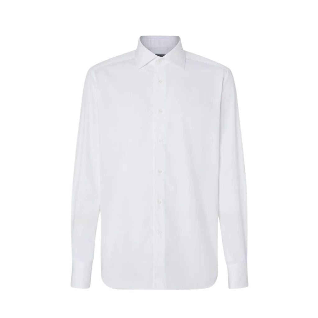CORNELIANI Wrinkle Free Twill Shirt WHITE - Henry Bucks
