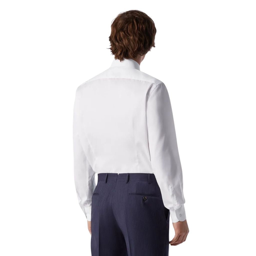 CORNELIANI Wrinkle Free Twill Shirt WHITE - Henry Bucks