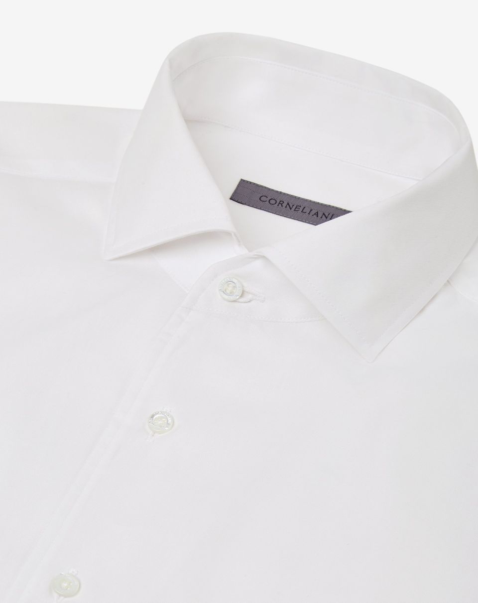 Corneliani Fine Twill Shirt in WHITE