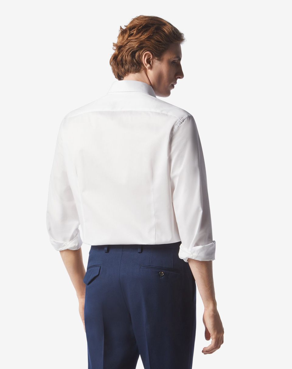 Corneliani Fine Twill Shirt in WHITE