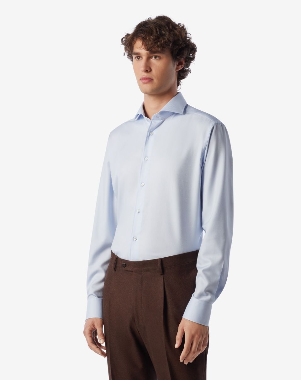 Corneliani FineTwill Shirt in BLUE/SKY