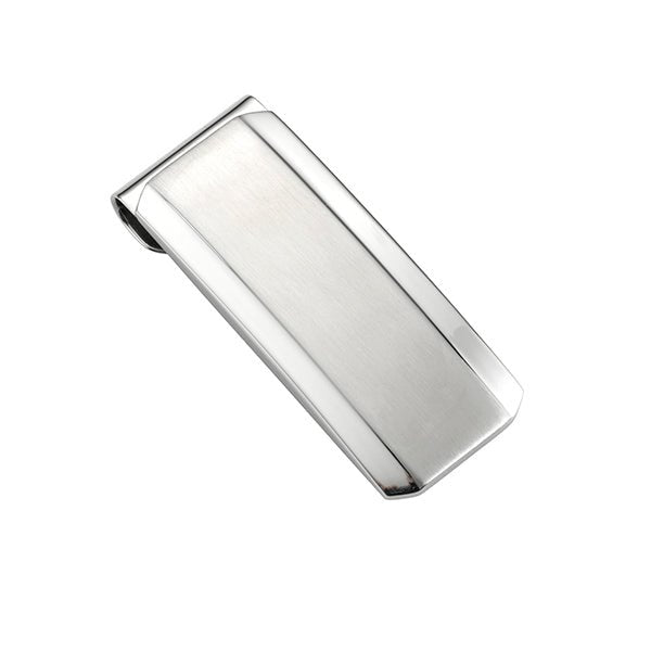 Cudworth Brushed Polished Stainless Money Clip - Henry BucksWallets52AW230045