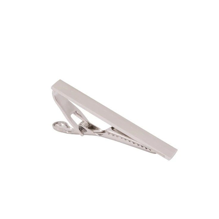 Cudworth Brushed Rhodium Tie Clip - Henry Bucks