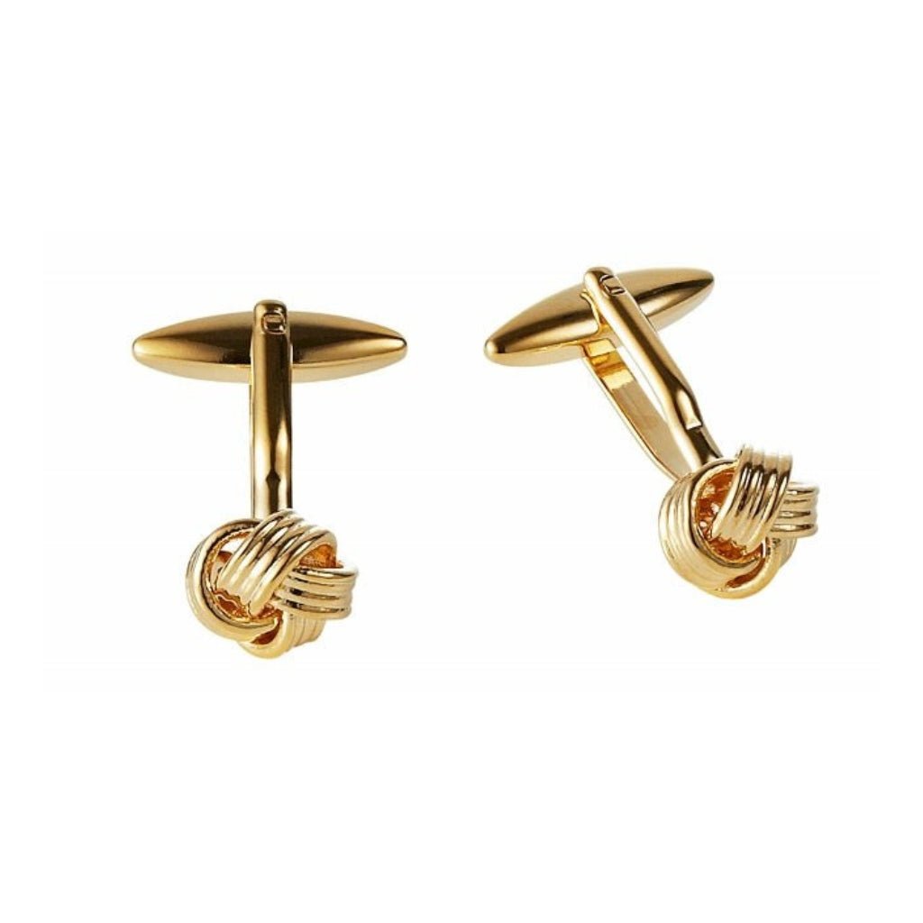 Cudworth Gold Plated Knot Cufflinks - Henry Bucks