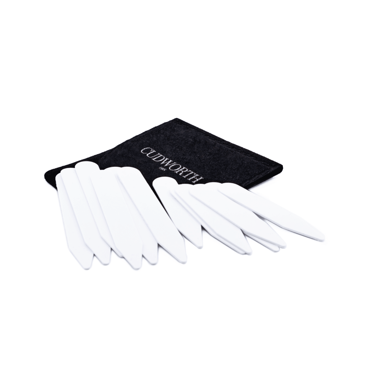 CUDWORTH Plastic Collar Stays Set WHITE - Henry Bucks
