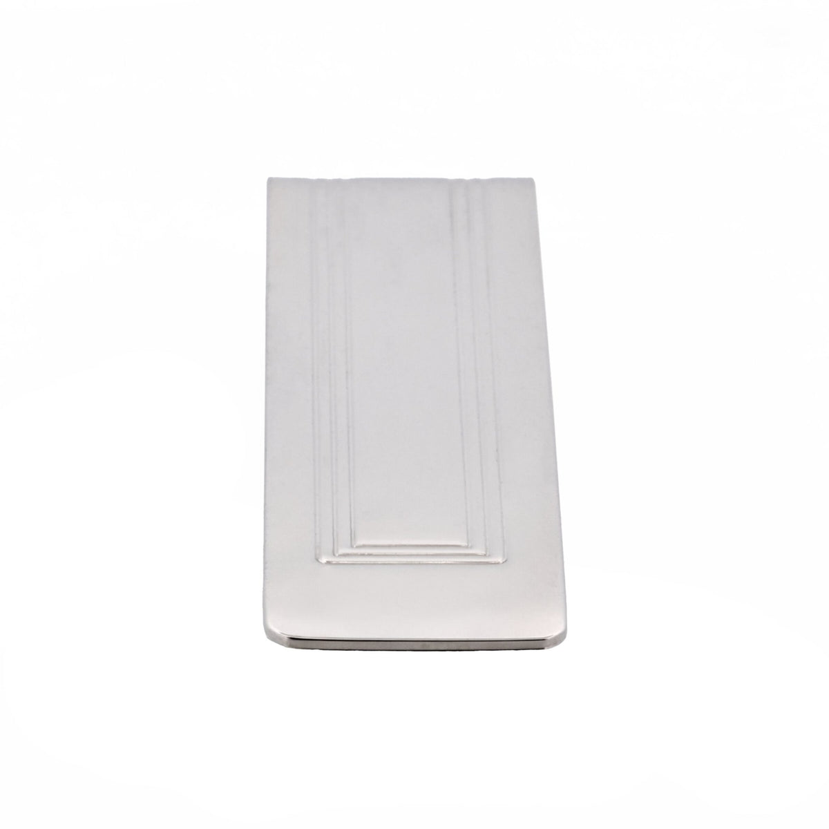 CUDWORTH Rectangular Framed Rhodium Plated Money Clip - Henry Bucks