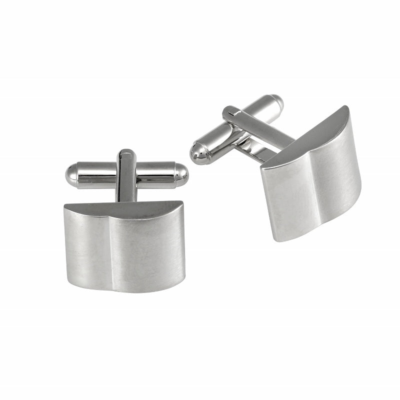 Cudworth Rhodium/Brushed Plated Cufflinks - Henry BucksCufflinks52AW230019