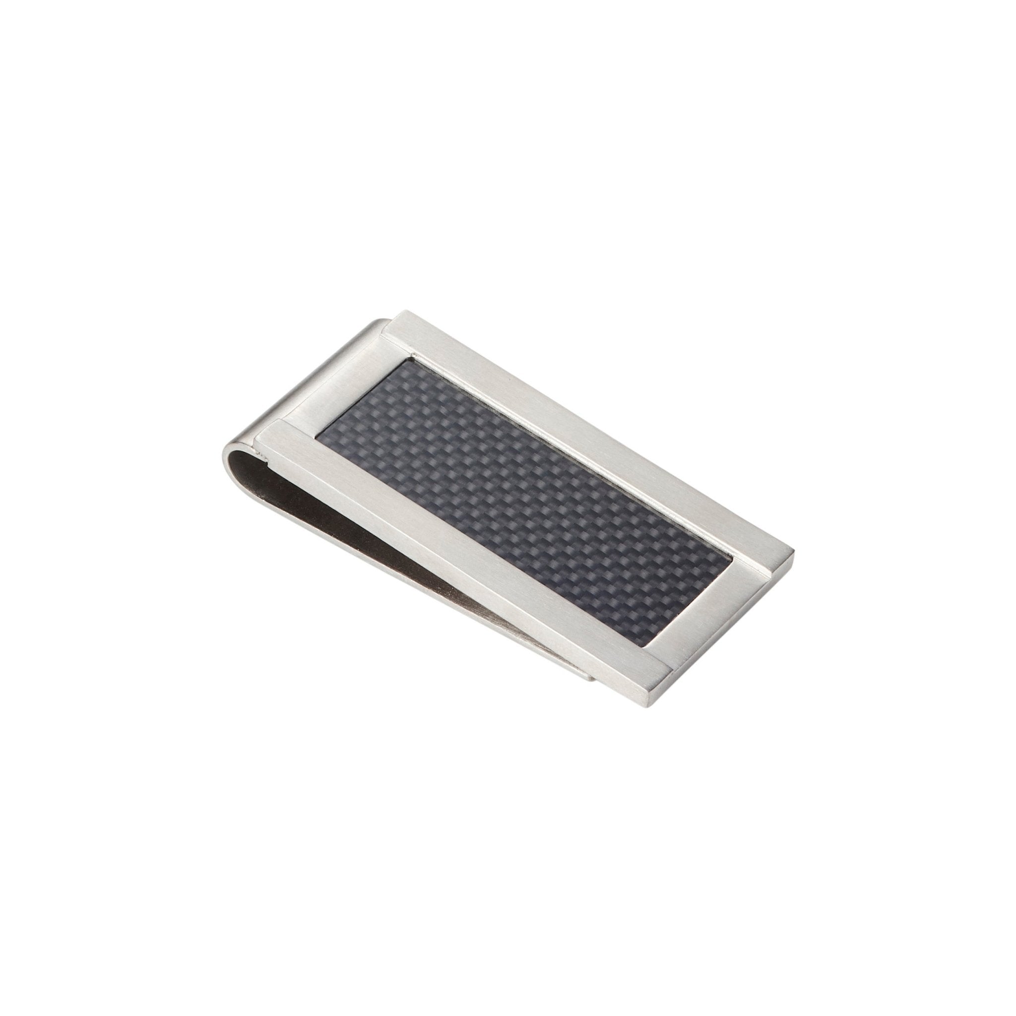 Cudworth Stainless/Carbon Fibre Money Clip - Henry BucksWallets52AW230046