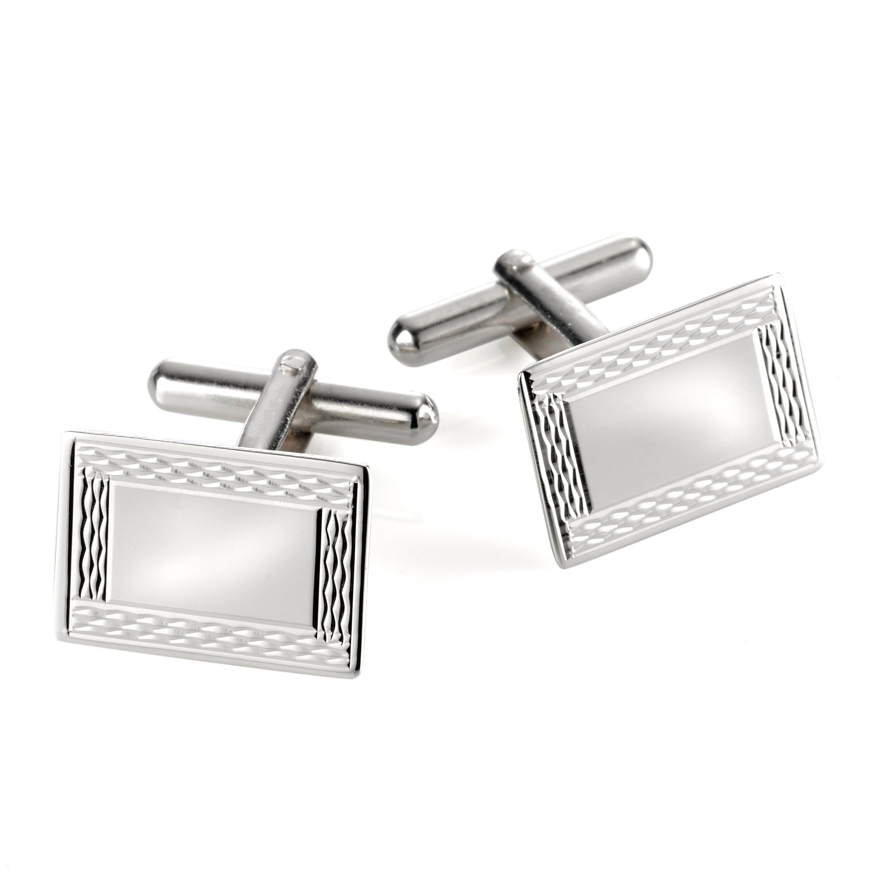 Cudworth Sterling Silver Rectangle Cufflinks - Henry BucksCufflinks52AW230037