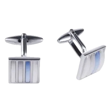 Cudworth White/Blue Cat's Eye Cufflink - Henry BucksCufflinks52AW230028
