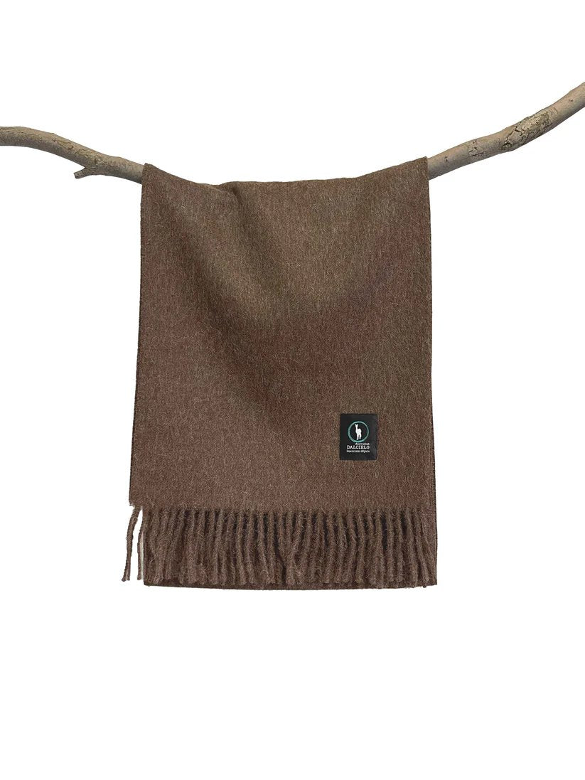 DALCIELO ALPACA Plain Eco Scarf DARK BROWN - Henry BucksScarf68AW240120 - BRDK