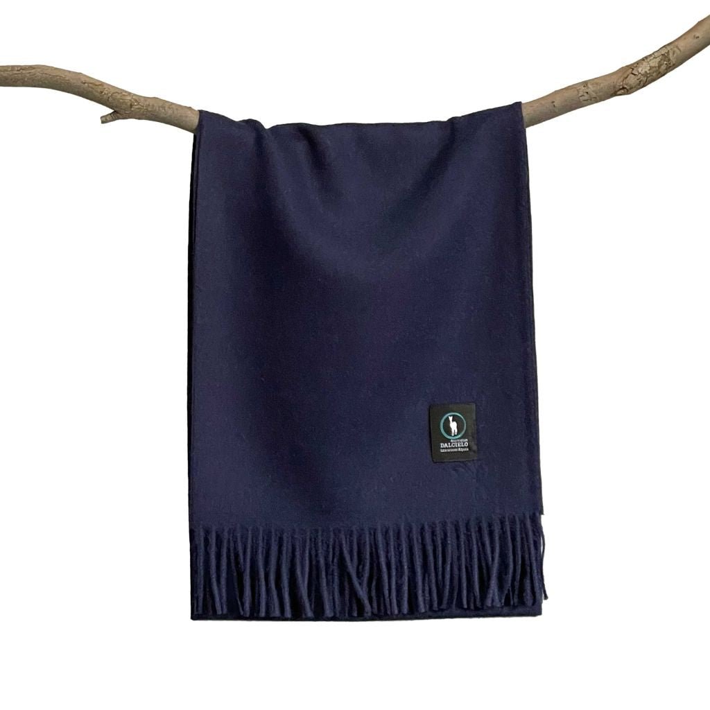 DALCIELO Baby Alpaca Classic Scarf NAVY - Henry Bucks