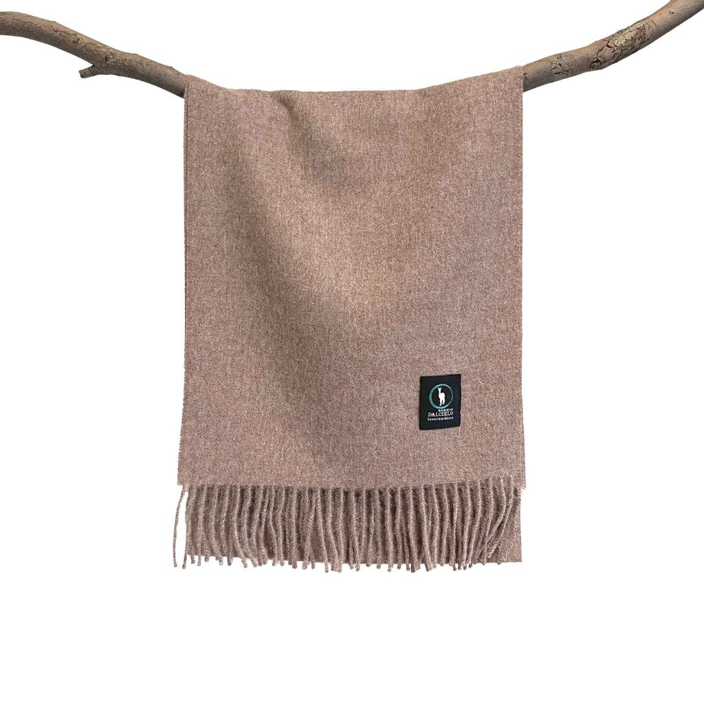 DALCIELO Fine Alpaca Eco Friendly Scarf LIGHT BROWN - Henry Bucks