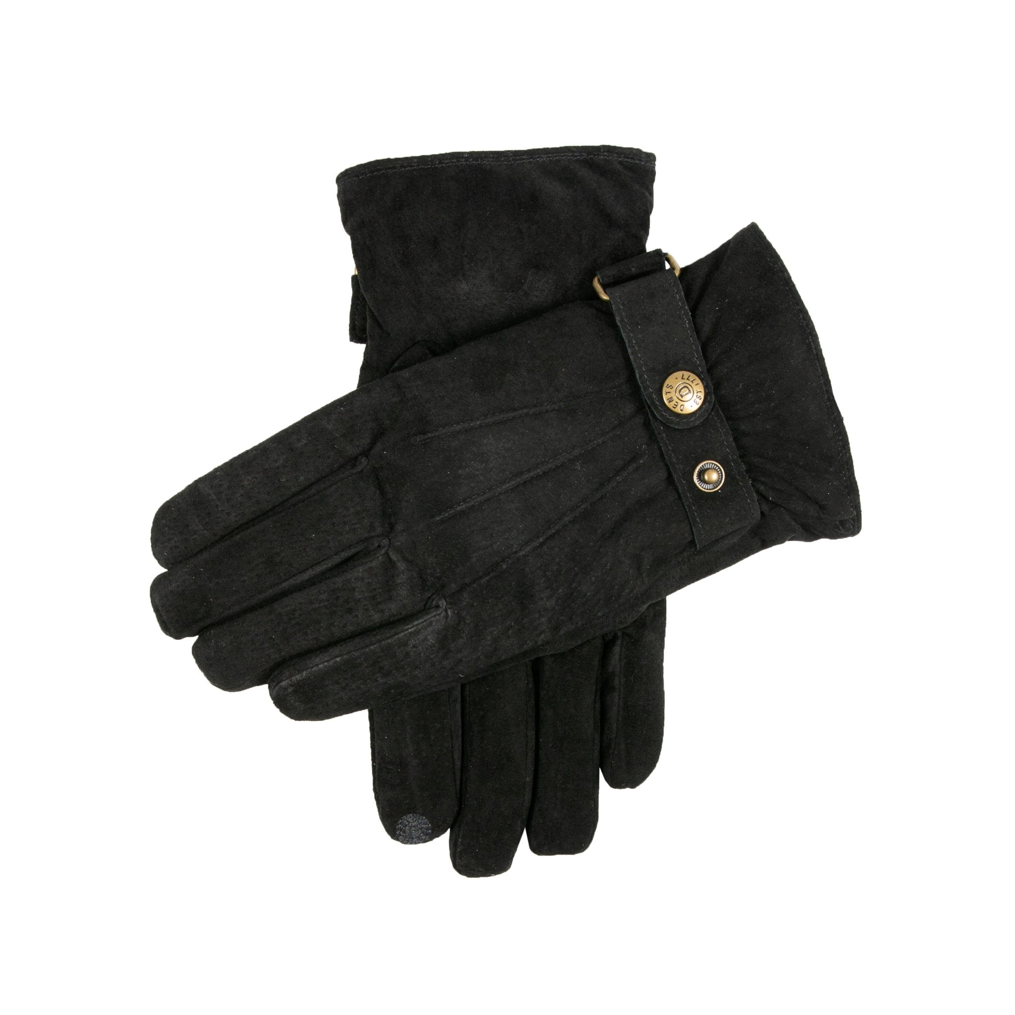 DENTS Morley Water Resistant Suede Gloves BLACK - Henry BucksGloves69AW240011 - BLCK - M
