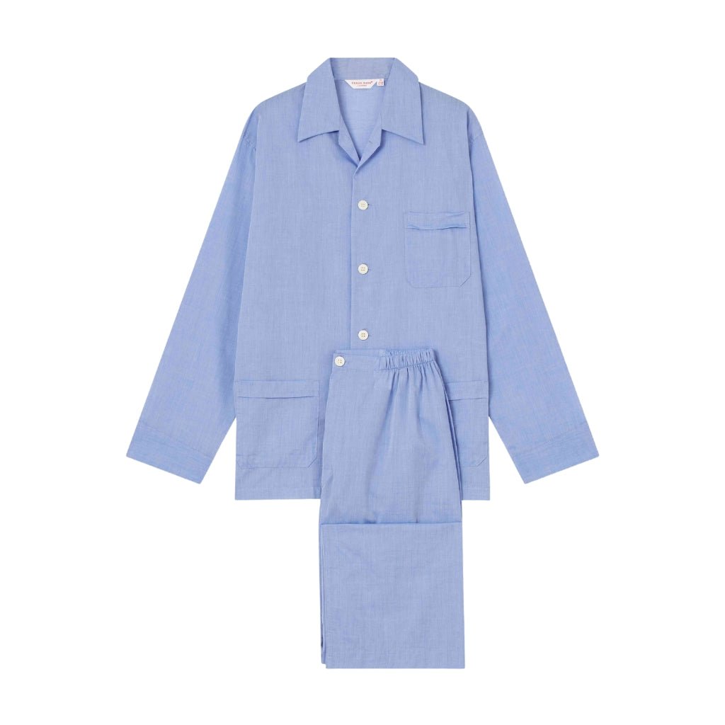 DEREK ROSE Amalfi Cotton Pyjamas SKY BLUE - Henry BucksPyjamas65SS240001 - SKYBLUE - M