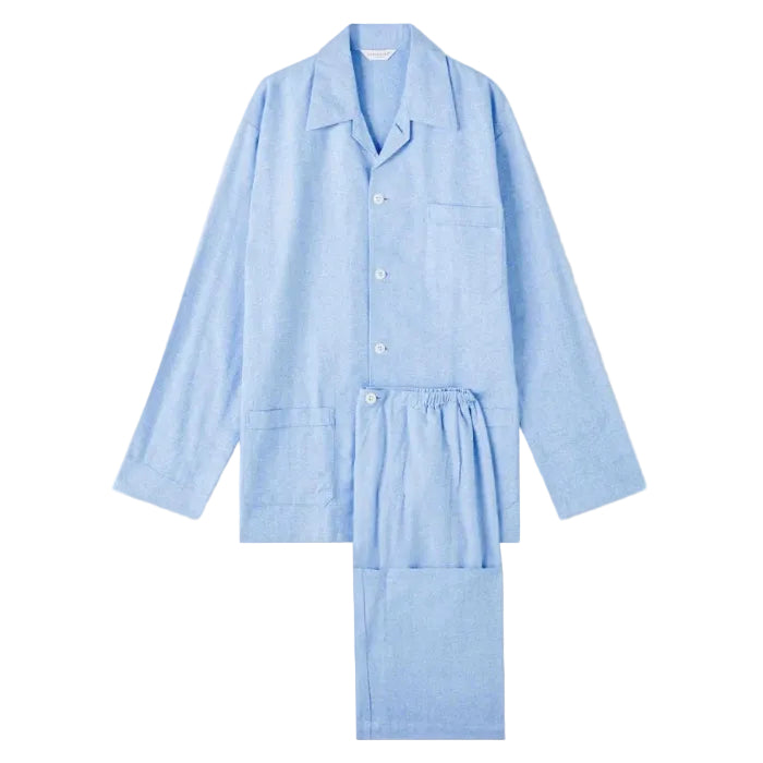 DEREK ROSE Arran 24 Mens PJ Set BLUE - Henry BucksSleeping Shirts10AW230002 - BLUE - M