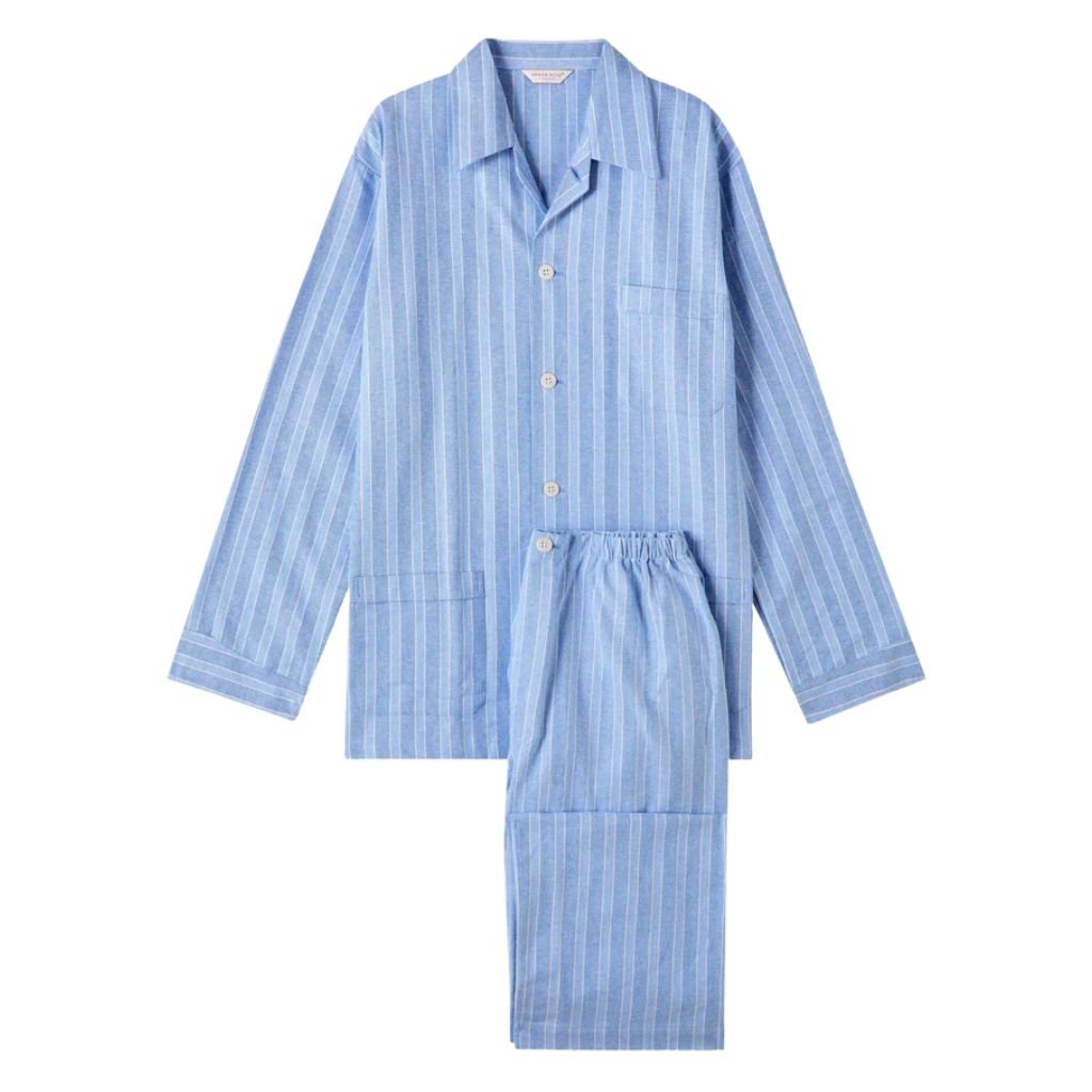 DEREK ROSE Arran Men's Pyjama Set BLUE - Henry Bucks