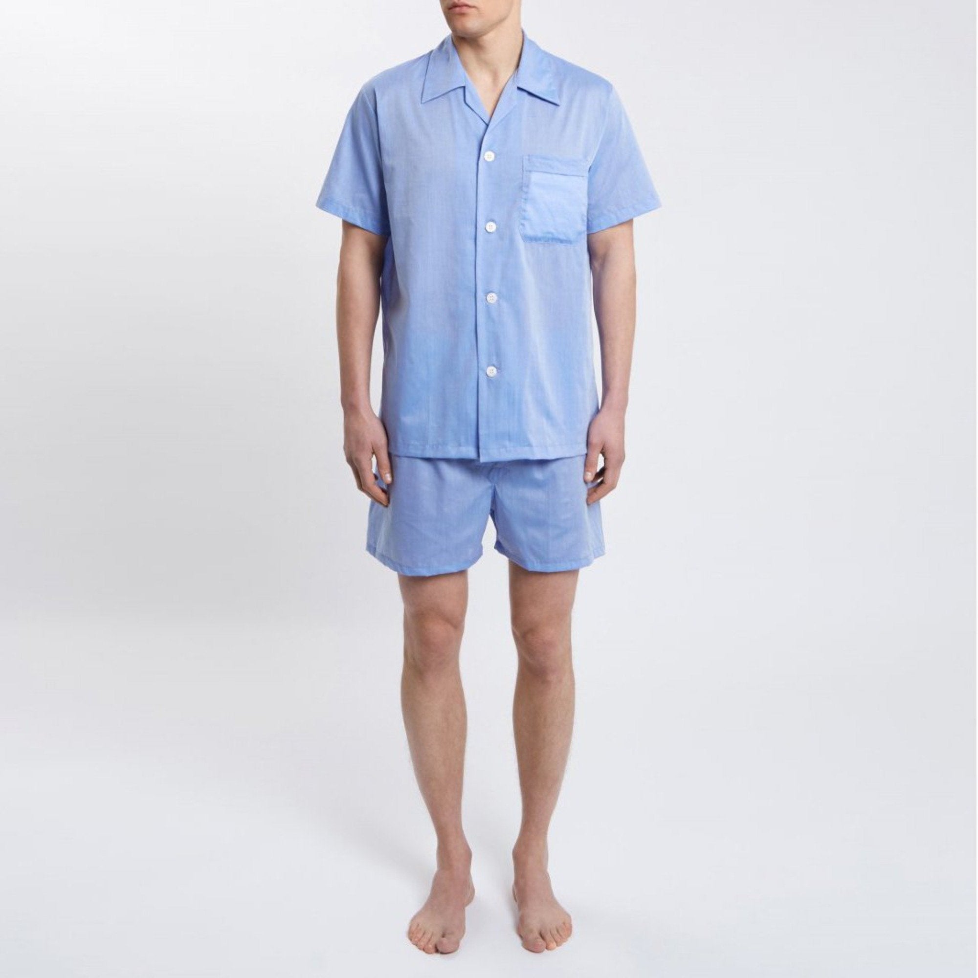 DEREK ROSE Cotton Short Pyjama BLUE - Henry BucksPyjamas1000366 - BLUE - SM