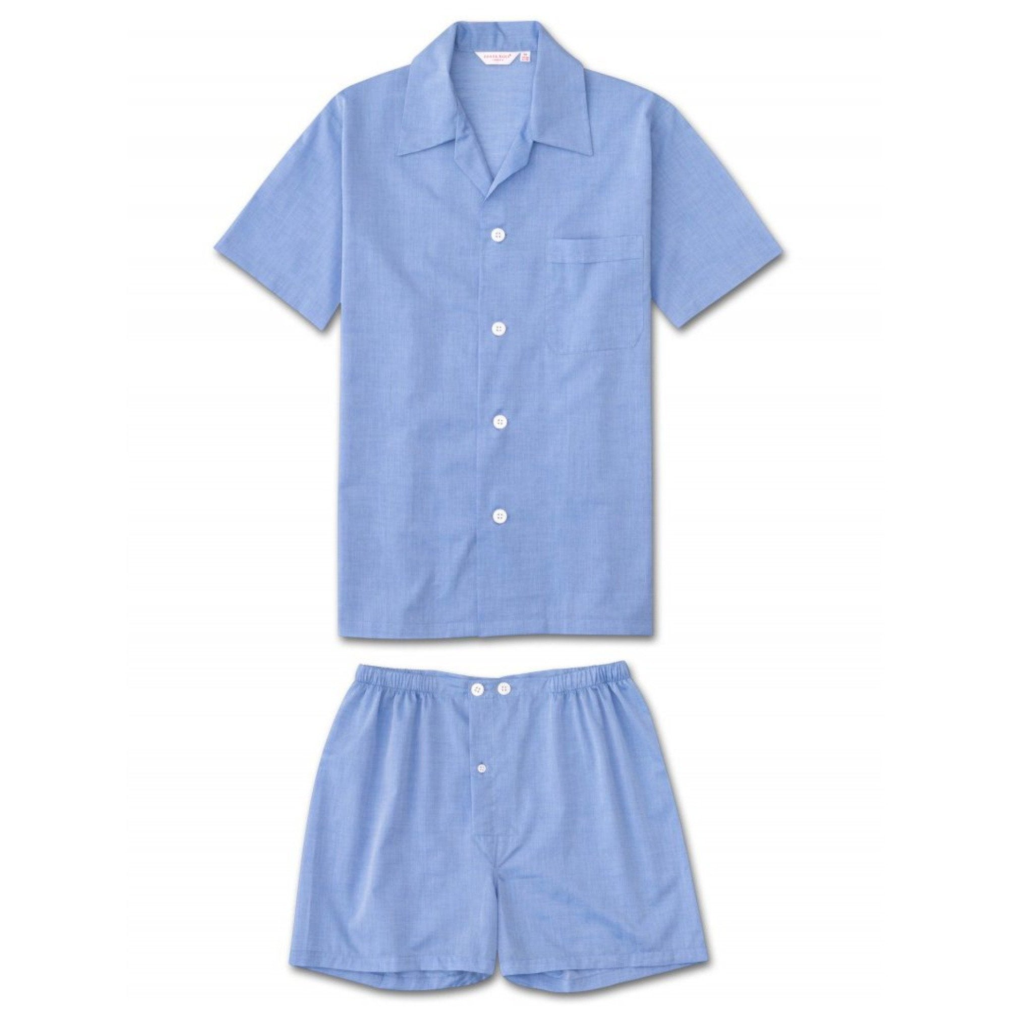 DEREK ROSE Cotton Short Pyjama BLUE - Henry BucksPyjamas1000366 - BLUE - SM