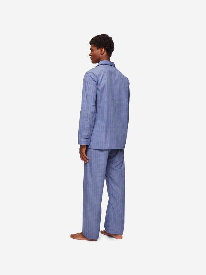 DEREK ROSE Felsted Cotton Blue Pyjamas BLUE - Henry BucksPyjamas10SS230003 - BLUE - M