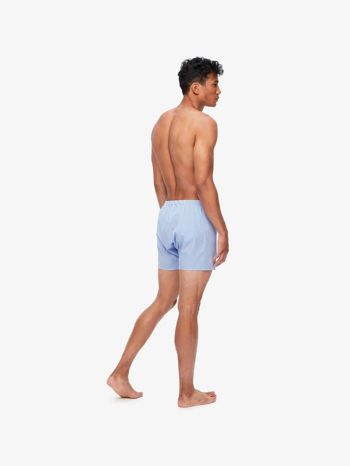 DEREK ROSE Gingham Men's Classic Fit Boxers - Henry BucksBoxers2000183 - BLUE - SM