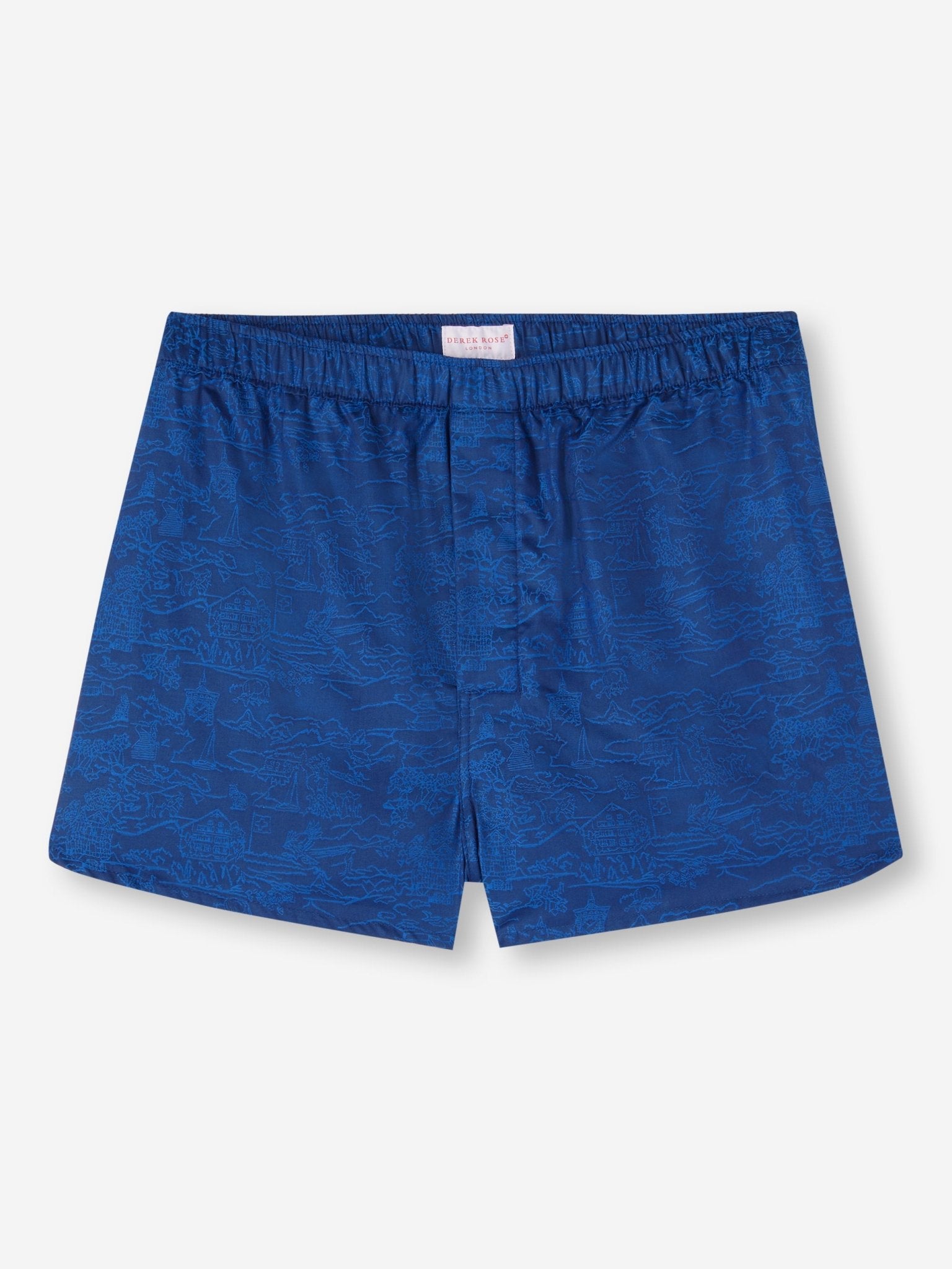 DEREK ROSE Paris 25 Cotton Jacquard Boxer Shorts NAVY - Henry BucksBoxers20SS230002 - NAVY - SM