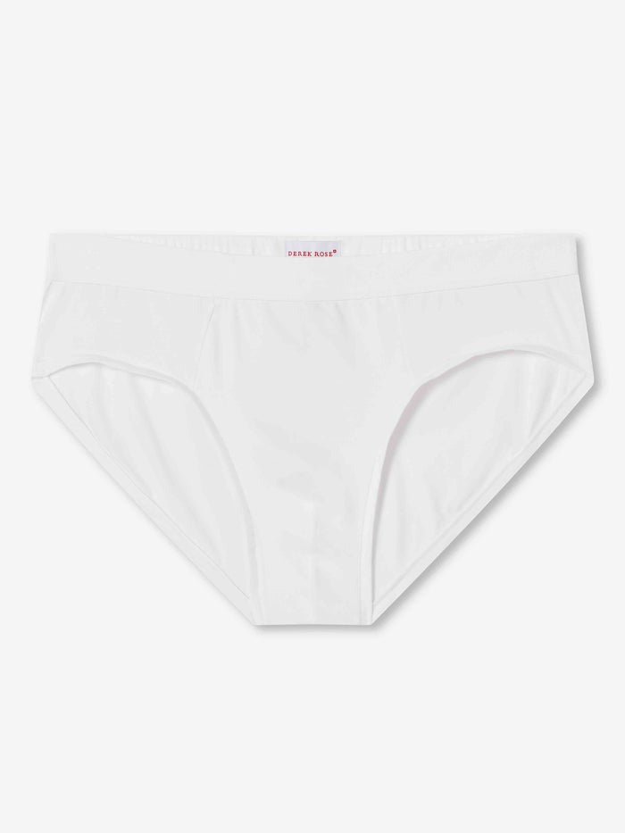 DEREK ROSE Pima Cotton Brief WHITE - Henry BucksBoxers20SS230004 - WHTE - M