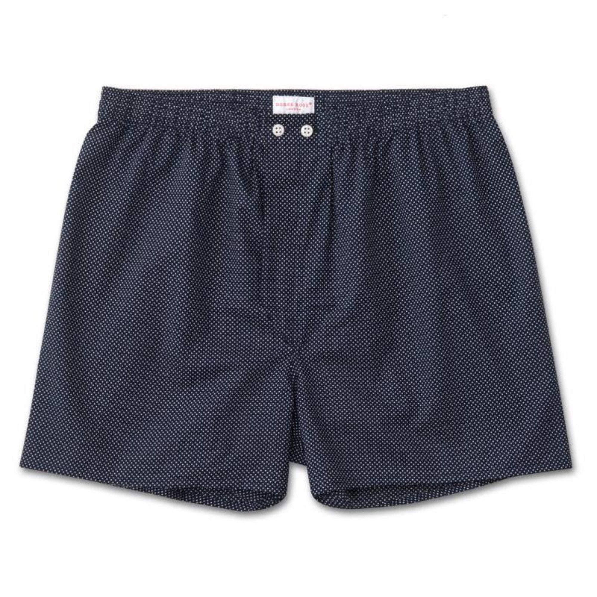 DEREK ROSE Plaza 21 Cotton Batiste Classic Fit Boxers - Henry BucksBoxers2000280 - NAVY - SM