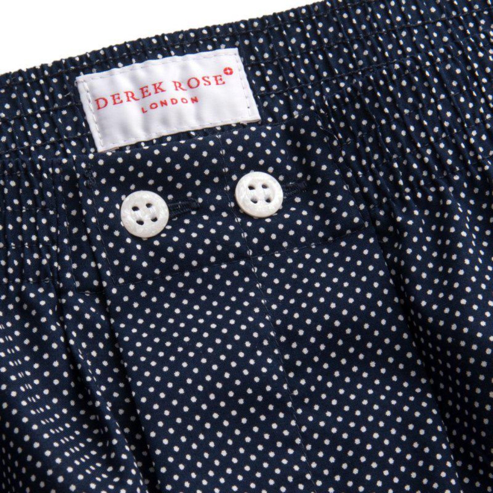 DEREK ROSE Plaza 21 Cotton Batiste Classic Fit Boxers - Henry BucksBoxers2000280 - NAVY - SM