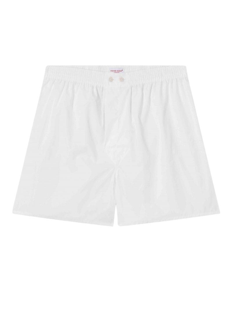 DEREK ROSE Savoy Cotton Classic Boxer - Henry BucksBoxers2000262 - WHTE - SM