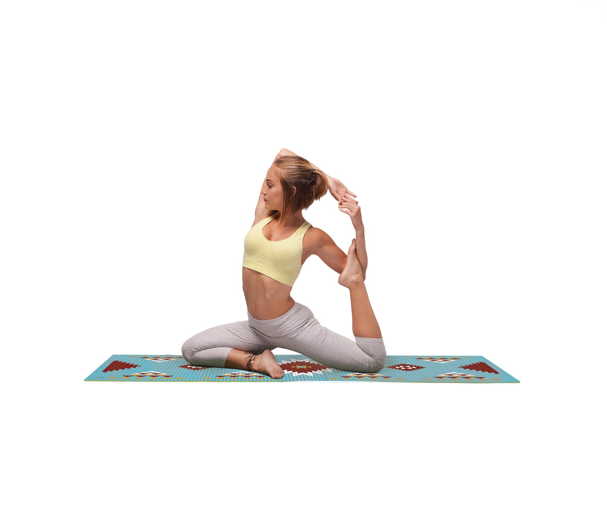 DOIY Yoga Mat Navajo TEAL/RED - Henry Bucks