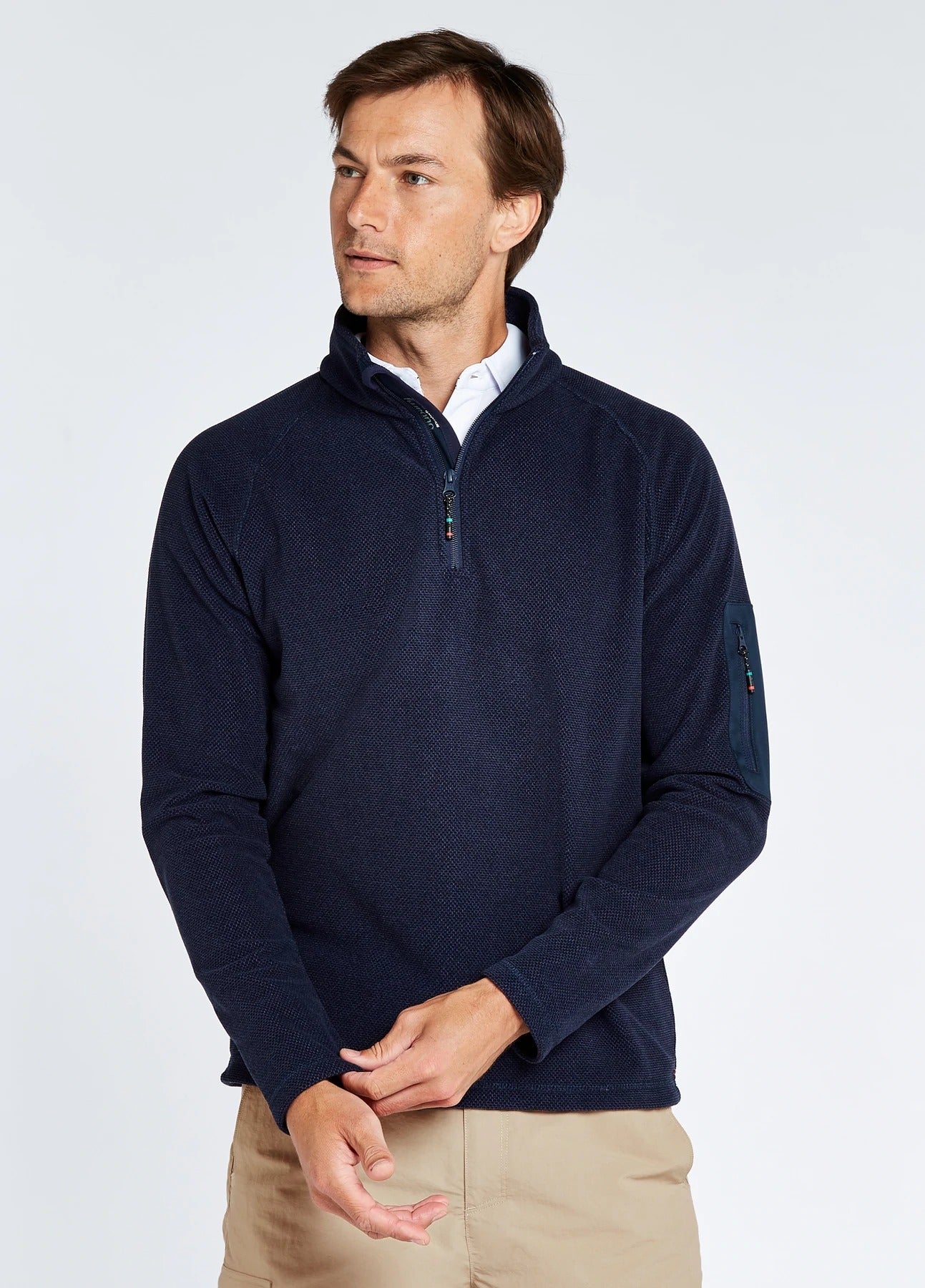 DUBARRY Monaco Unisex 1/4 zip Fleece Sweater NAVY (Online only)* - Henry BucksKnitwear38DS4044 - NAVY - SM