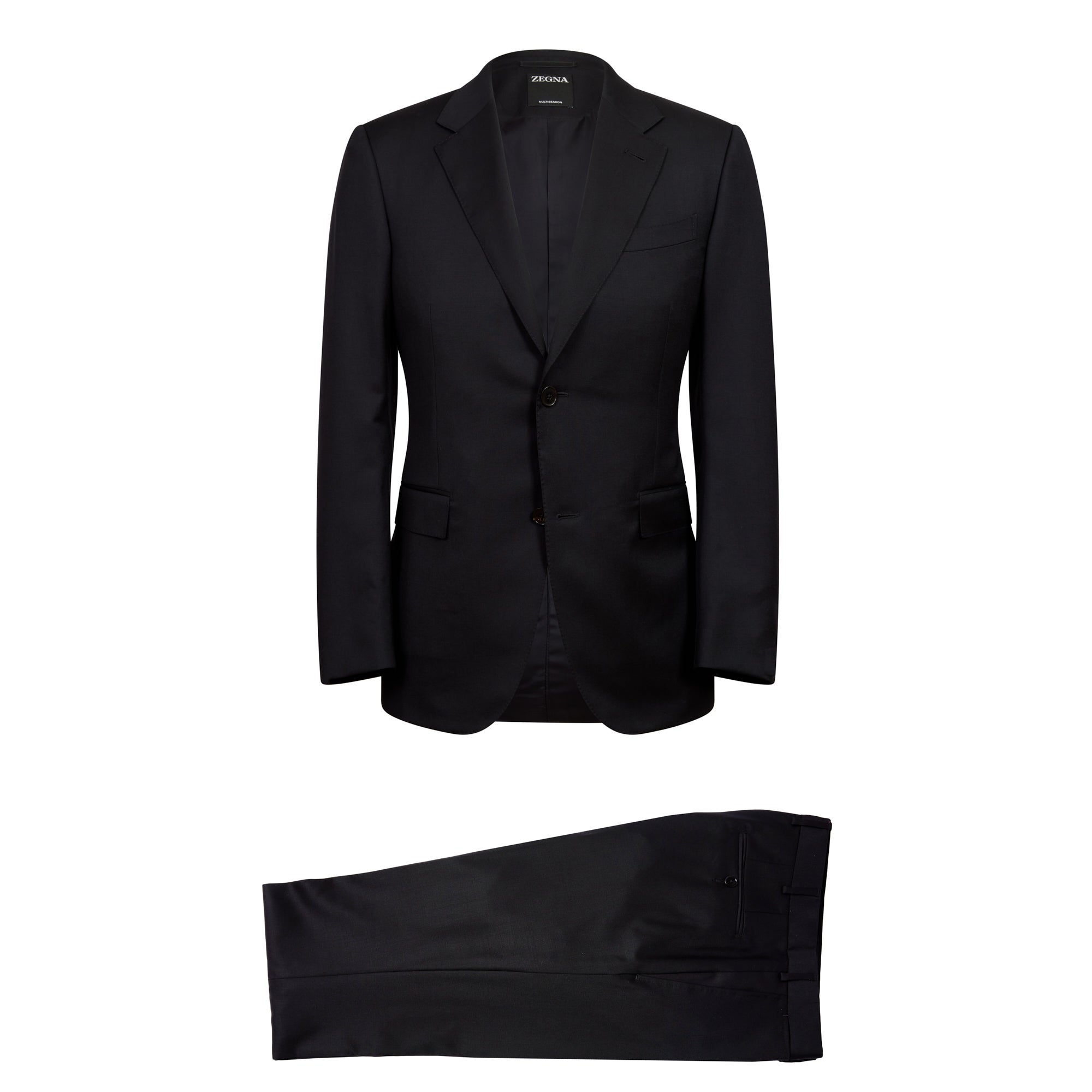 ERMENEGILDO ZEGNA Multi Season Sartorial Suit BLACK REG - Henry BucksSuits23AW231203 - BLCK - R - 48