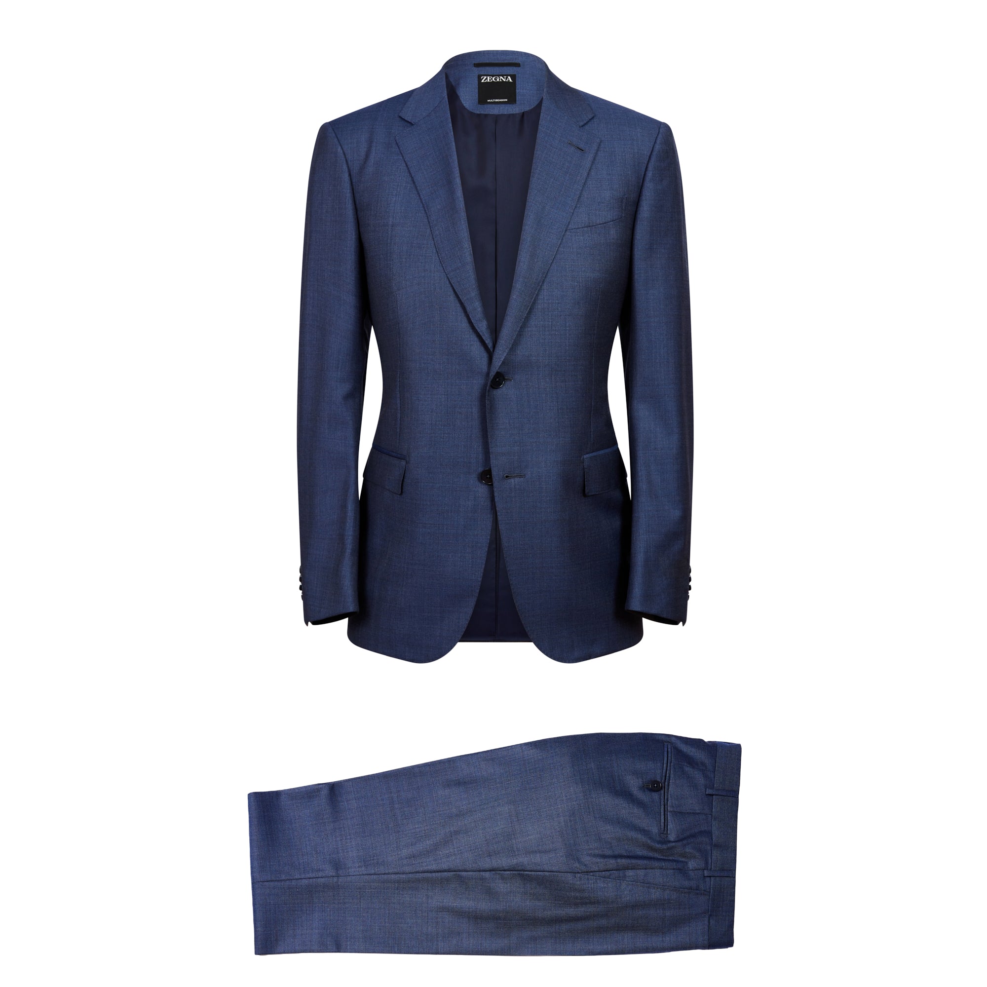 ERMENEGILDO ZEGNA Multi Season Sartorial Suit SOLID BLUE REG - Henry BucksSuits23AW231205 - SLDBLU - R - 48