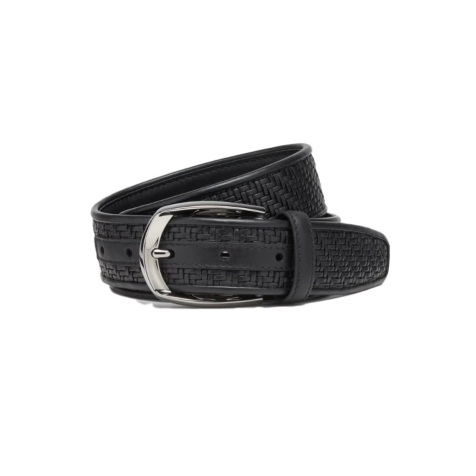 ERMENEGILDO ZEGNA Pelletessuta™ Belt BLACK - Henry BucksBelts52AW221206 - BLCK - 100