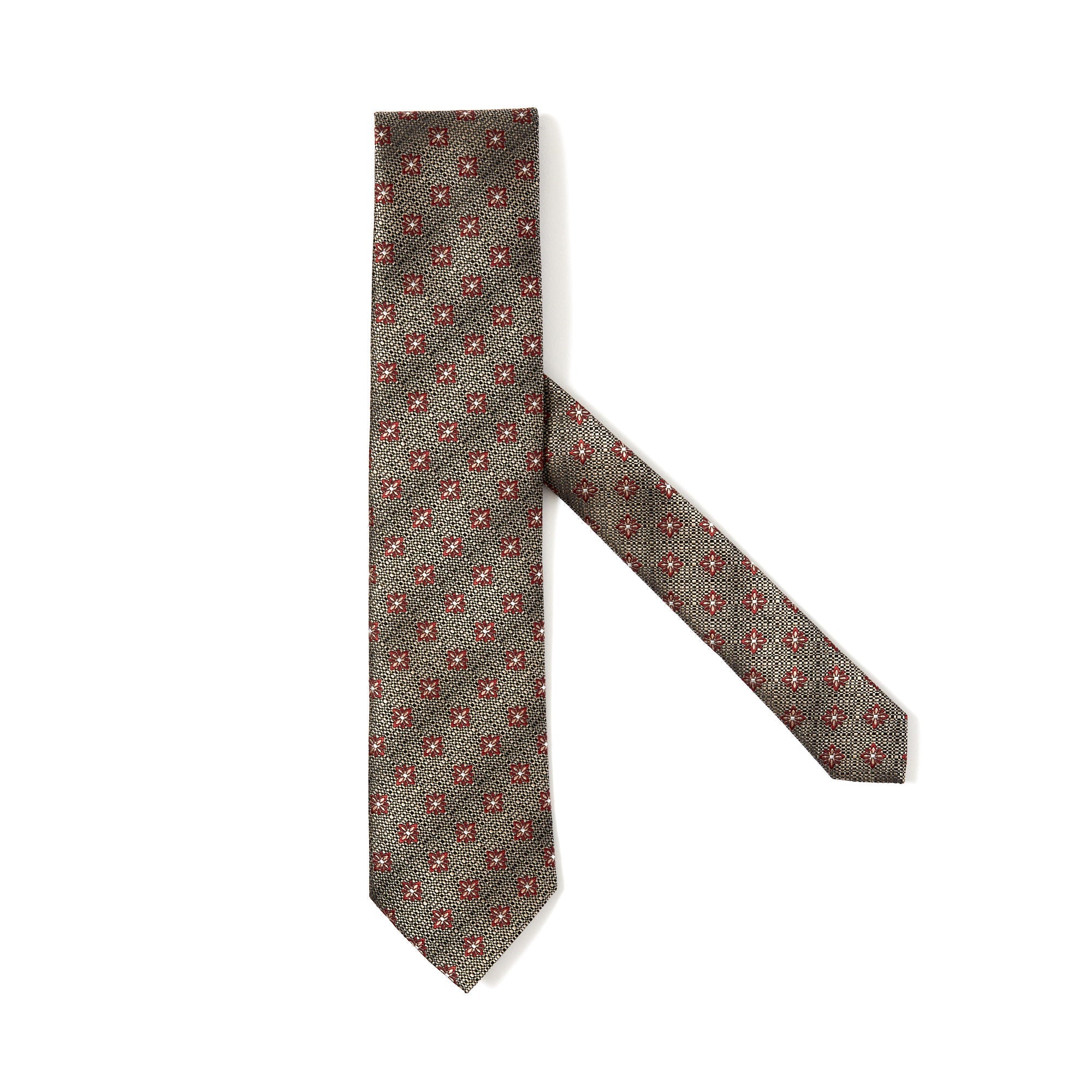 ERMENEGILDO ZEGNA Printed Degrade Tie TAUPE - Henry BucksTies13SS220001 - TAUP