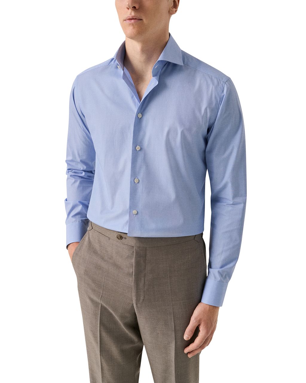 ETON Breeze Cotton Shirt BLUE - Henry Bucks