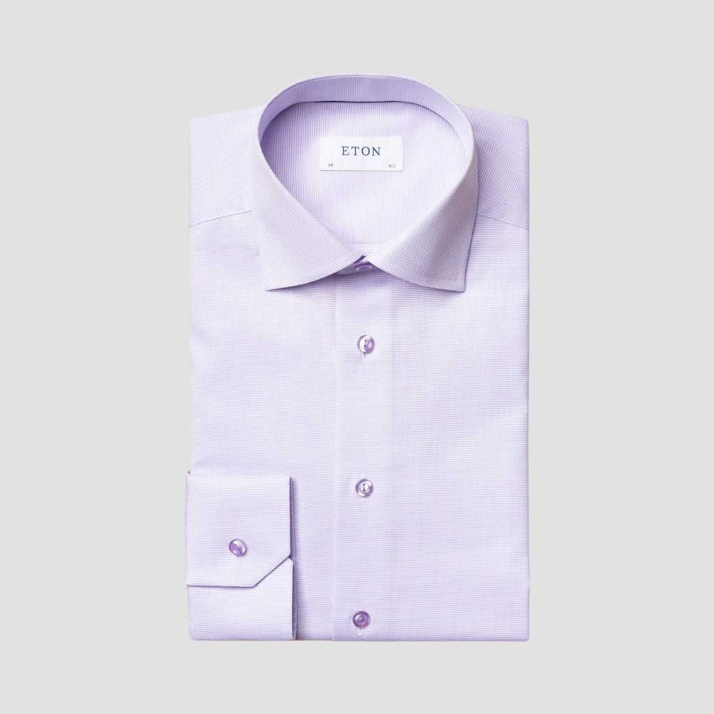 ETON Cotton Oxford Contemporary Fit Single Cuff Shirt LIGHT PURPLE - Henry Bucks
