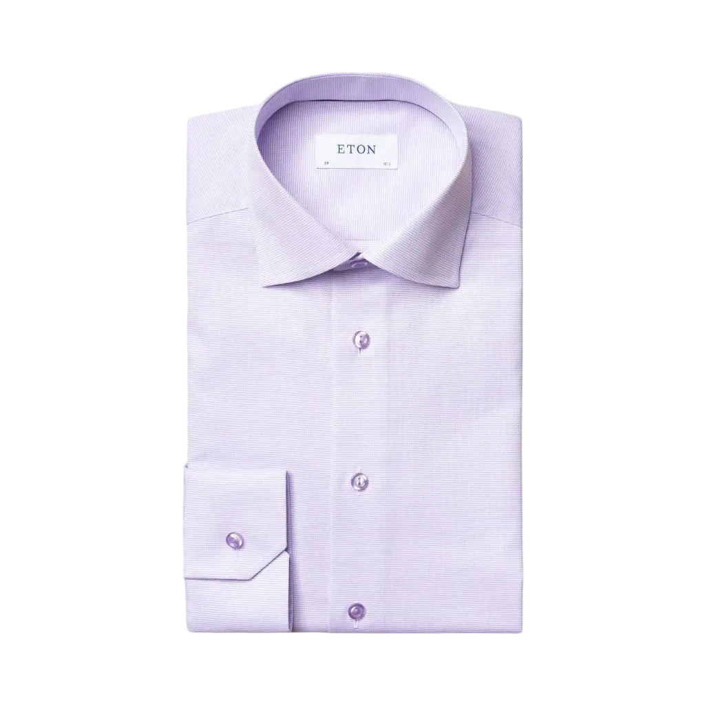 ETON Cotton Oxford Contemporary Fit Single Cuff Shirt LIGHT PURPLE - Henry Bucks