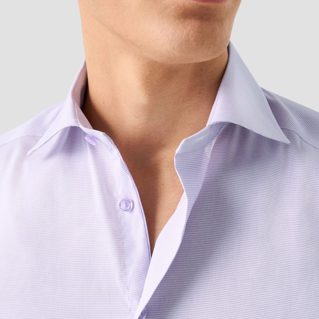 ETON Cotton Oxford Contemporary Fit Single Cuff Shirt LIGHT PURPLE - Henry Bucks