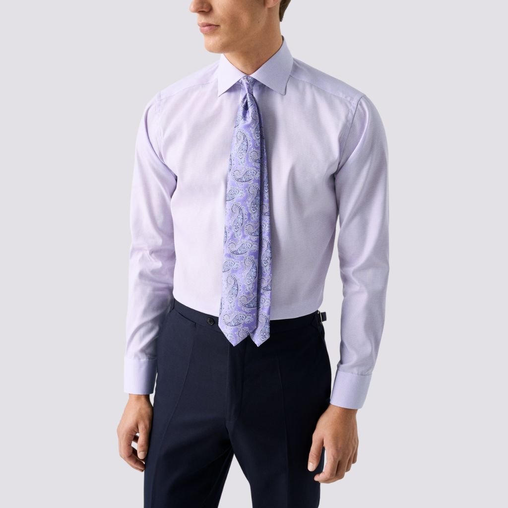 ETON Cotton Oxford Contemporary Fit Single Cuff Shirt LIGHT PURPLE - Henry Bucks