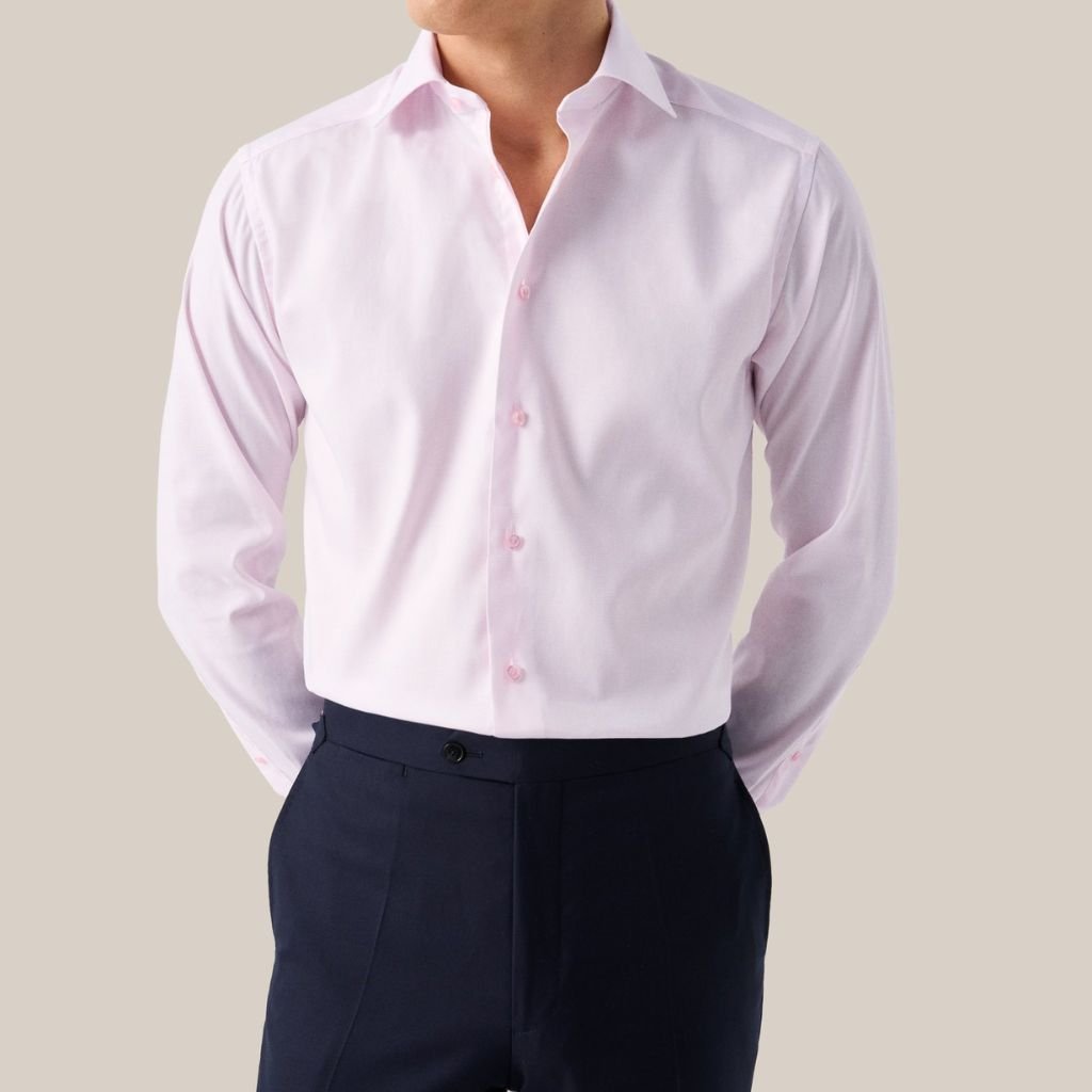 ETON Cotton Oxford Contemporary Fit Single Cuff Shirt PINK - Henry Bucks