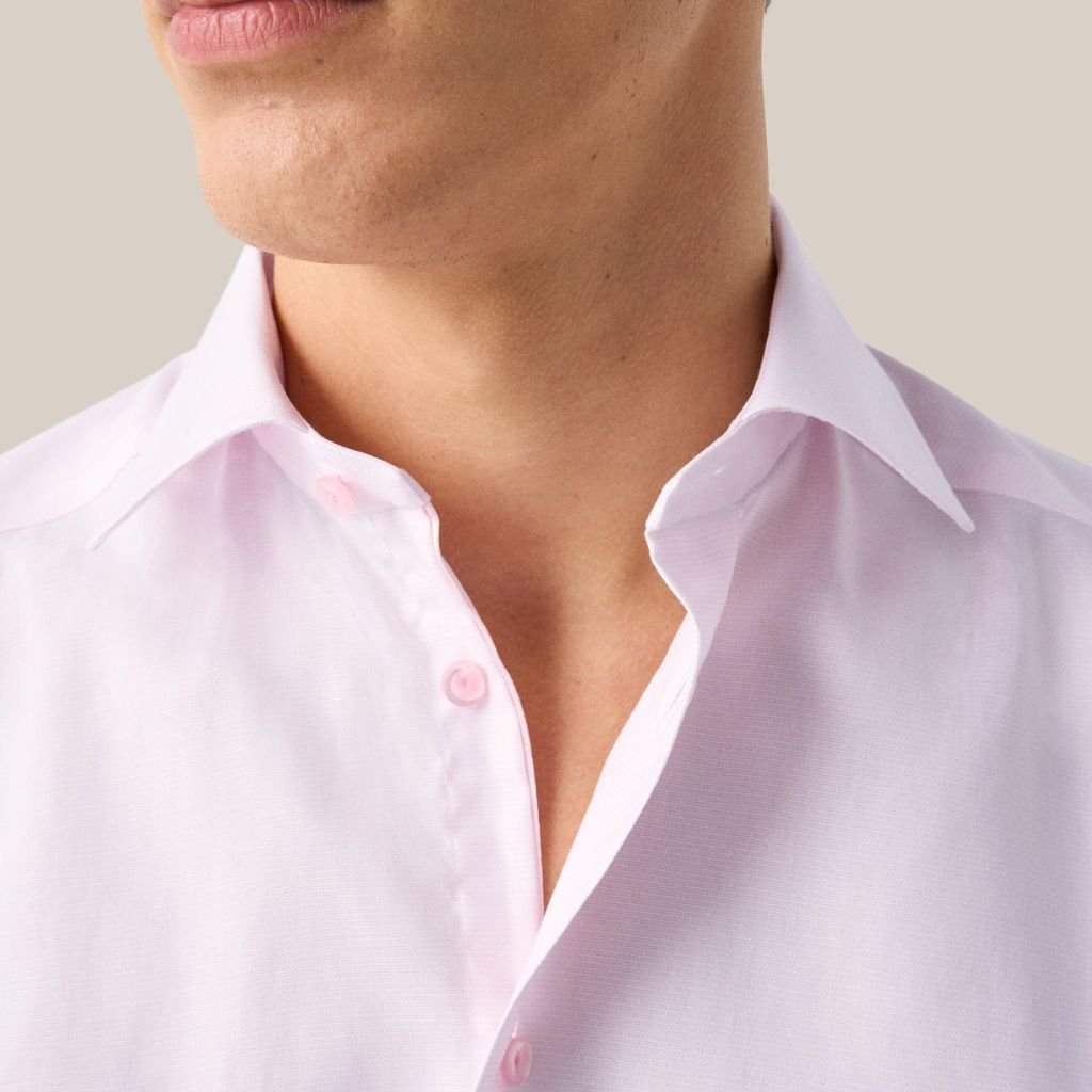 ETON Cotton Oxford Contemporary Fit Single Cuff Shirt PINK - Henry Bucks