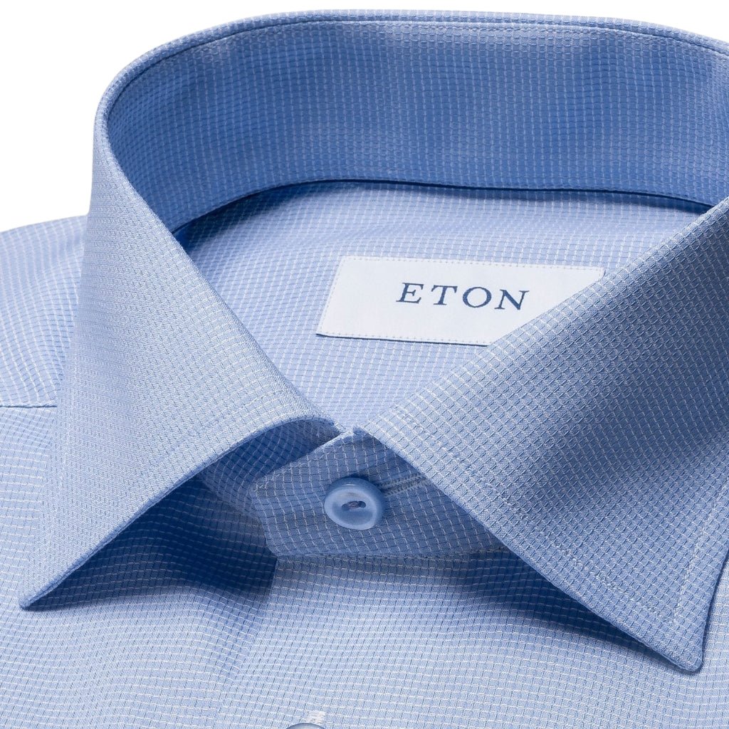 ETON Cutaway Long Sleeve Shirt Single Cuff Classic Fit LIGHT BLUE - Henry Bucks