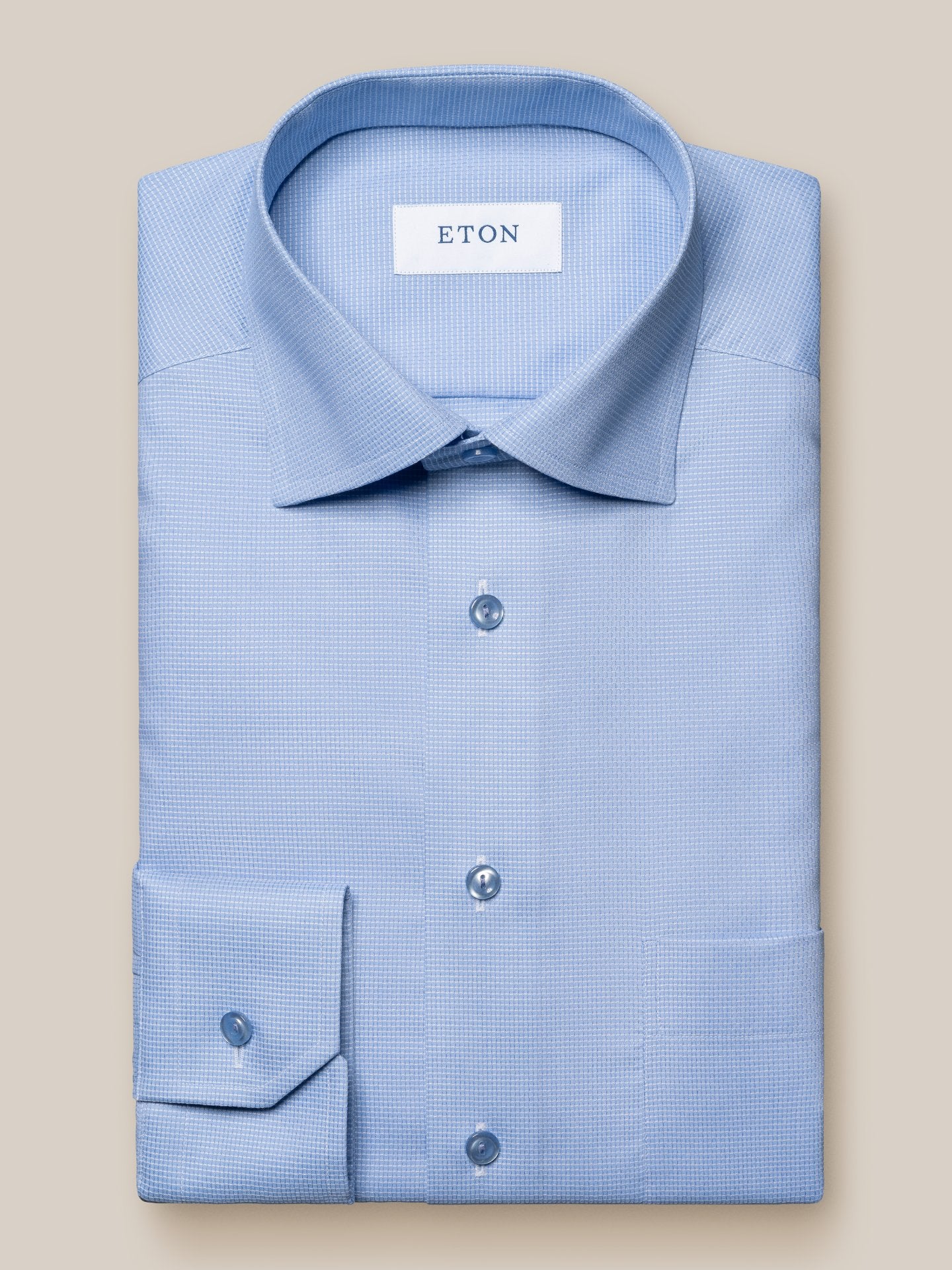 ETON Cutaway Long Sleeve Shirt Single Cuff Contemporary Fit LIGHT BLUE - Henry BucksShirts01AW240013 - LTBL - SC - CONT - 38