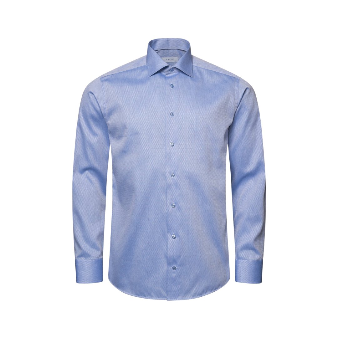 ETON Dobby Cut Away - Contemporary Fit MID BLUE - Henry BucksShirts01AW230004 - MBLU - SC - CONT - 39