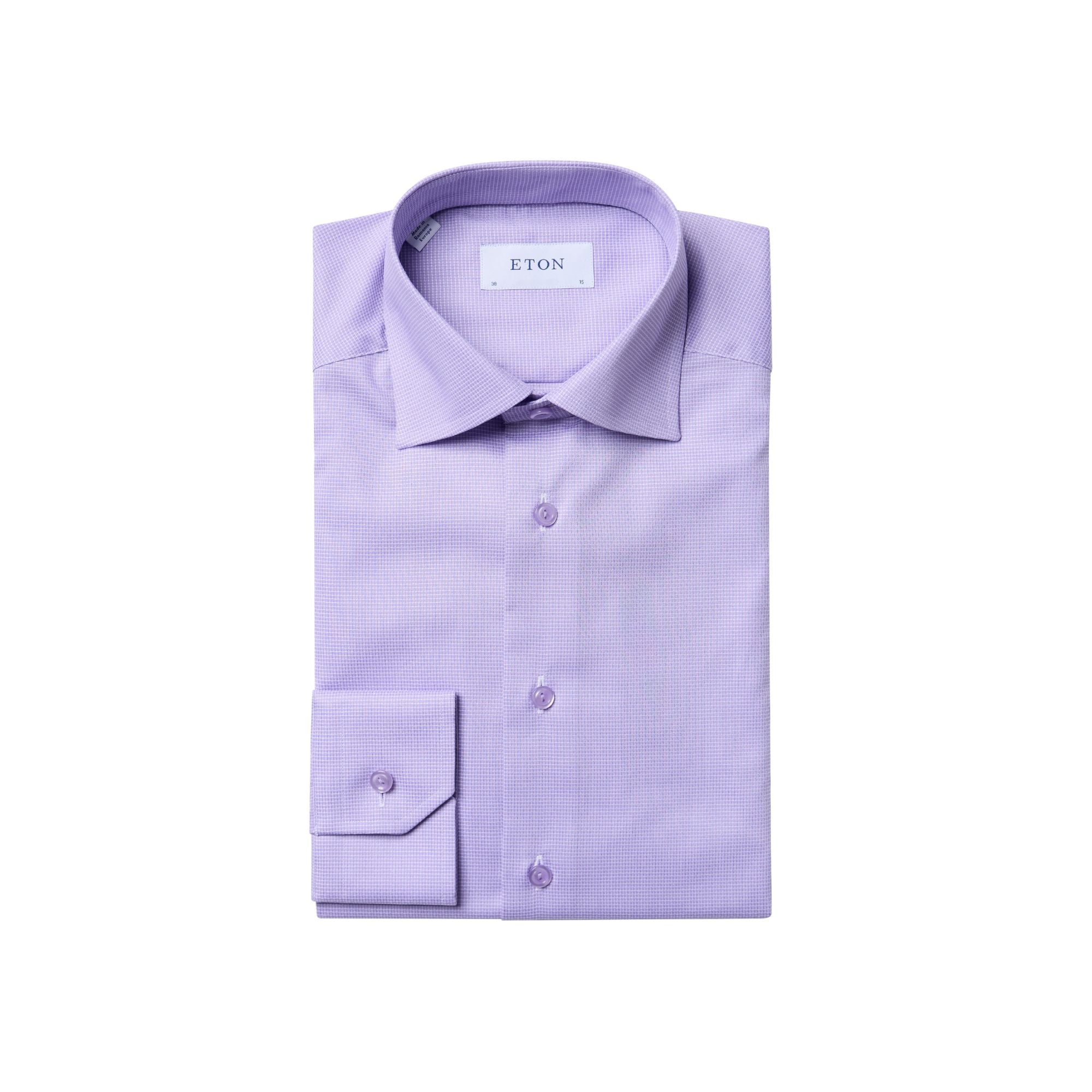 ETON Dobby Shirt SC - Classic Fit Cutaway LIGHT PURPLE - Henry BucksShirts01AW240011 - LTPUR - SC - CLAS - 44