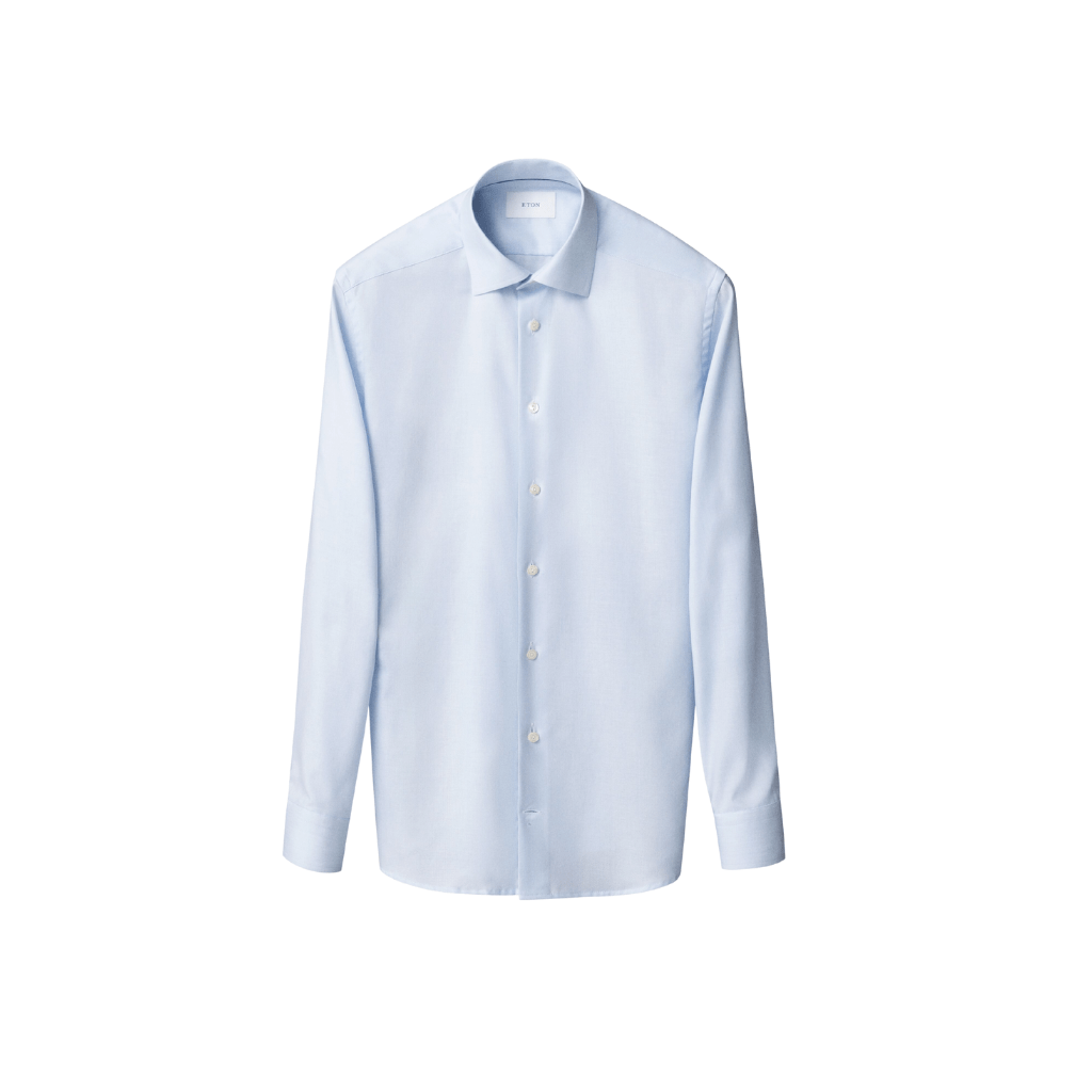ETON Fine Twill Single Cuff Shirt LIGHT BLUE - Henry Bucks