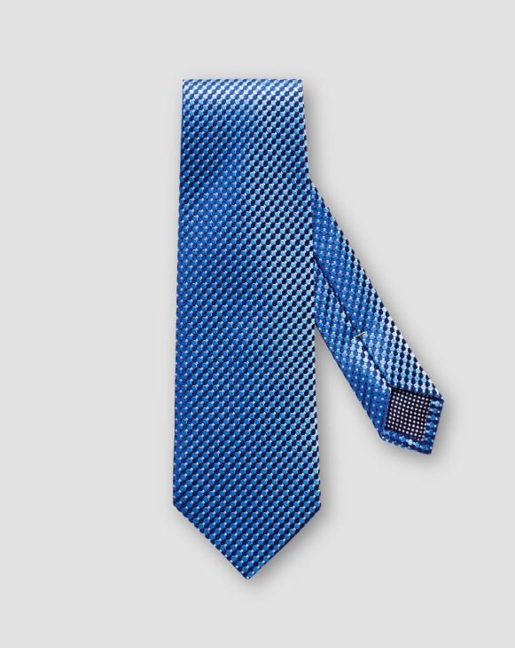 ETON Geometric Silk Tie MID BLUE - Henry BucksTies13AW240022 - MBLU